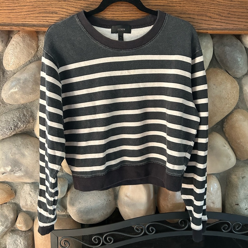 Jcrew Striped Crop Sweater - Picture 3 of 5